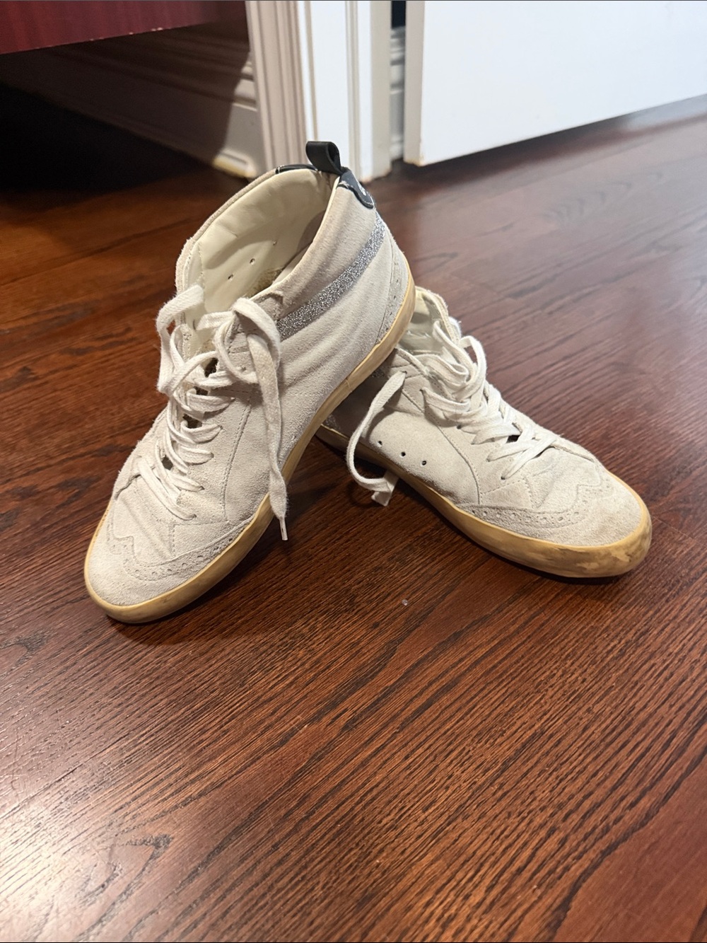 Golden Goose Off-White High-Top Sneakers